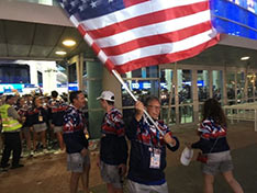 Stuart Weitzman US Team Flag Bearer