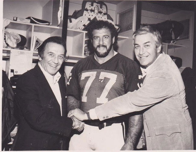 Norm Crosby and Lyle Alzado, promo for Jokes with Jocks fundraiser benefitting Maccabiah Games.